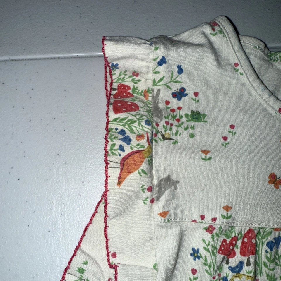 Mini Boden Floral Rabbits Birds Butterfly Nightgown Nightie Size 9-10Y 140CM - Image 4 of 4