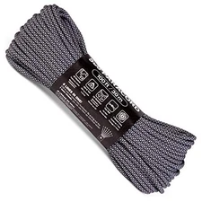 Atwood Rope MFG 550 Paracord 100 Feet 7-Strand Core (Grey and Black Diamonds)