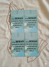 4 Bible Verse Mini Scripture Inspirational Christian Gifts Encouragement Cards.