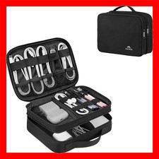 MATEIN Small Electronic Organizer Travel Case, Double Layer Cable Organizer