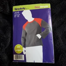 Simplicity 2015 Sew Simple Men's Knit Shirt Pattern Size 34 - 48 S - XL UNCUT 