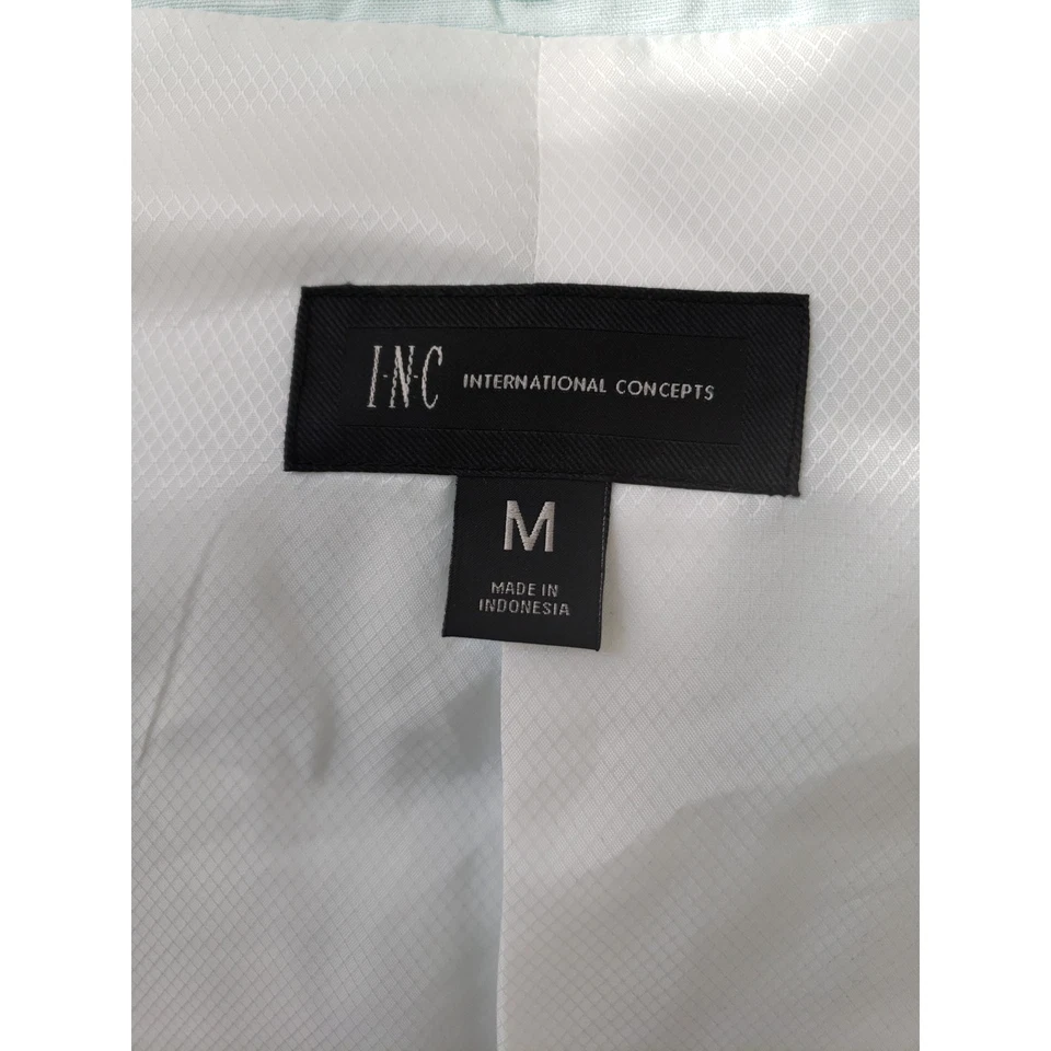 INC International Concepts Blazer Jacket Mens M Teal Single Breasted Regular Fit - Image 3 of 4