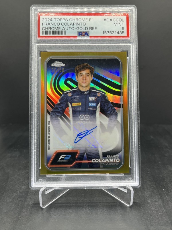 2024 Topps Chrome F1 Franco Colapinto Autograph Auto Gold 38/50 PSA 9 #CAC-COL