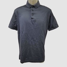 Emporio Armani Men Blue Grisaille Short-Sleeve Stretch Jersey Polo Shirt Size M