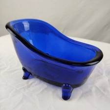Bath And Body Works Glass Bath Tub Blue Cobal...