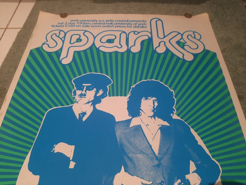 Sparks - York University 2 November 1974 - ORIGINAL UK PROMO CONCERT POSTER - Image 2 of 4