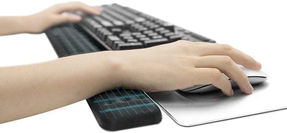 Ergonomic Memory Foam Mouse and Keyboard Wrist Rest Pad with Non-Slip Base - Image 3 of 4