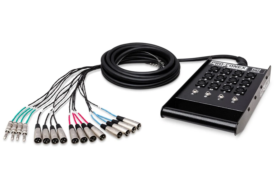 Hosa SH-12X4-25 Pro-Conex 12x4 Stage Box Snake 25 pies Foto 3 de 3