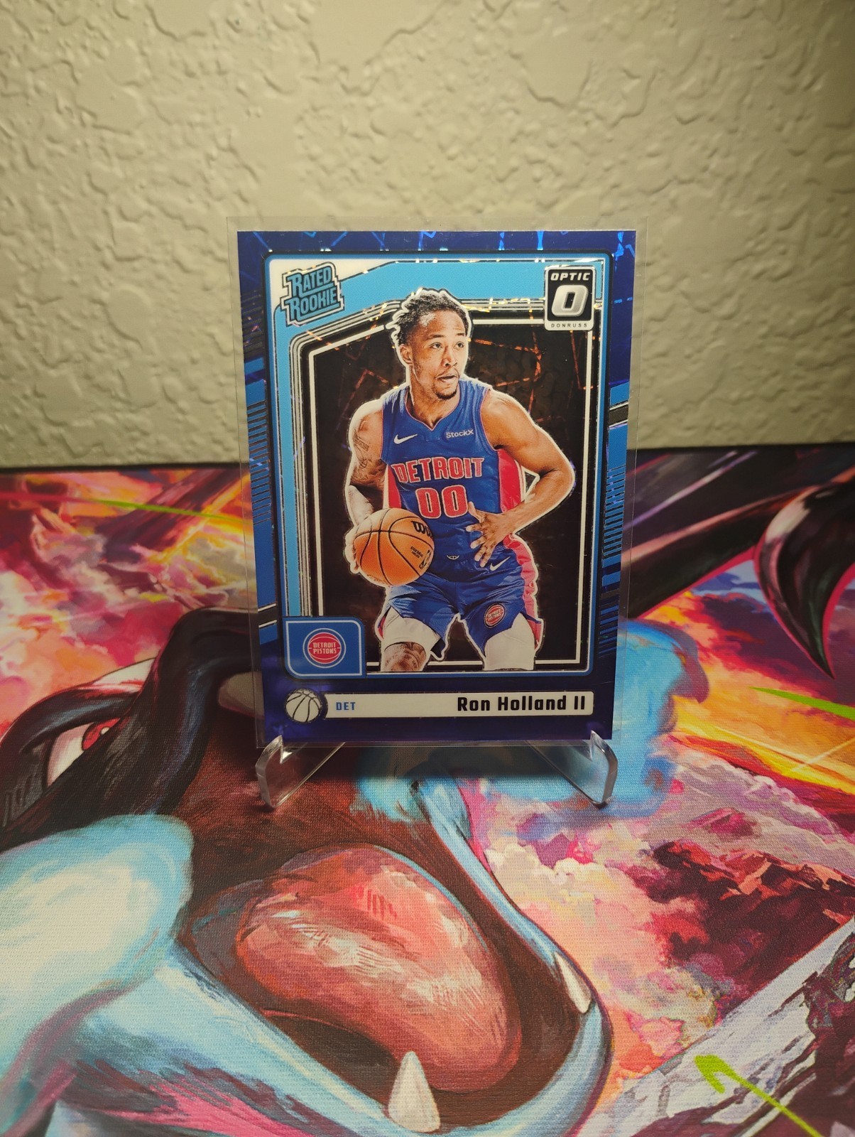 2024/25 Panini Optic Ron Holland II Pistons Blue Velocity Rated Rookie #291