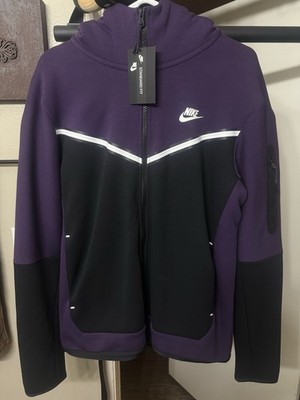 Nike Sportswear Tech Fleece Hoodie Grand Purple/Black Mens Sz M CU4489-503 RARE