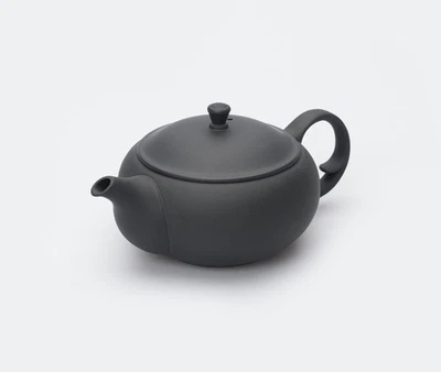 Azmaya Japanische Tokoname Teekanne Schwarze Keramik 300ml Kyusu - Bild 1 von 4