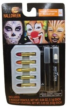 7 Piece Pencil And Crayon Makeup Kit for ages 5 Happy Halloween , BRAND NEW