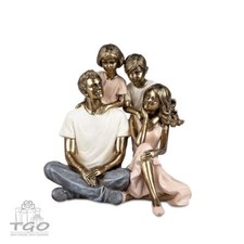 Formano Dekofigur Familie 15cm aus Kunststein antik-goldener-703620