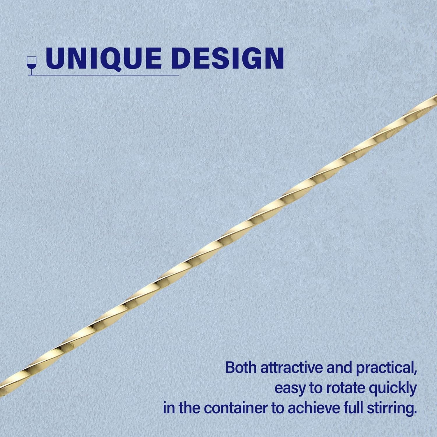 2 Pcs 12 Inches Bar Spoon, Long Handle Mixing Stirrers for Drink, Briout Stainle