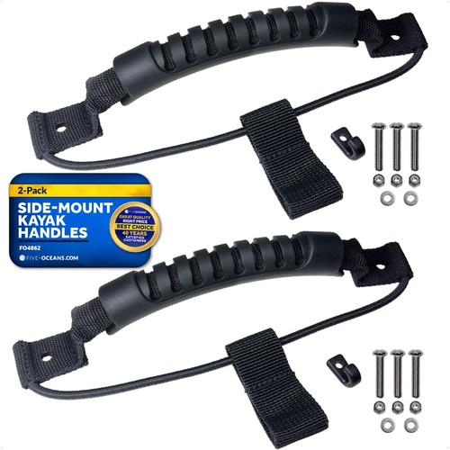 Side-Mount Kajak Griffe mit Bungee Paddel Haken Halter, schwarz - 2er Pack - FO4862