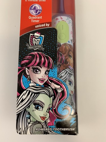 RARE Colgate Talking MONSTER HIGH Draculaura & Frankie Stein Toothbrush NIP - Foto 4 di 12