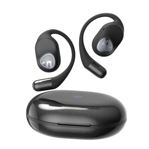 Open Ear Headphones Over Ear Buds, Upgraded Gofree2 Pearlescent Black