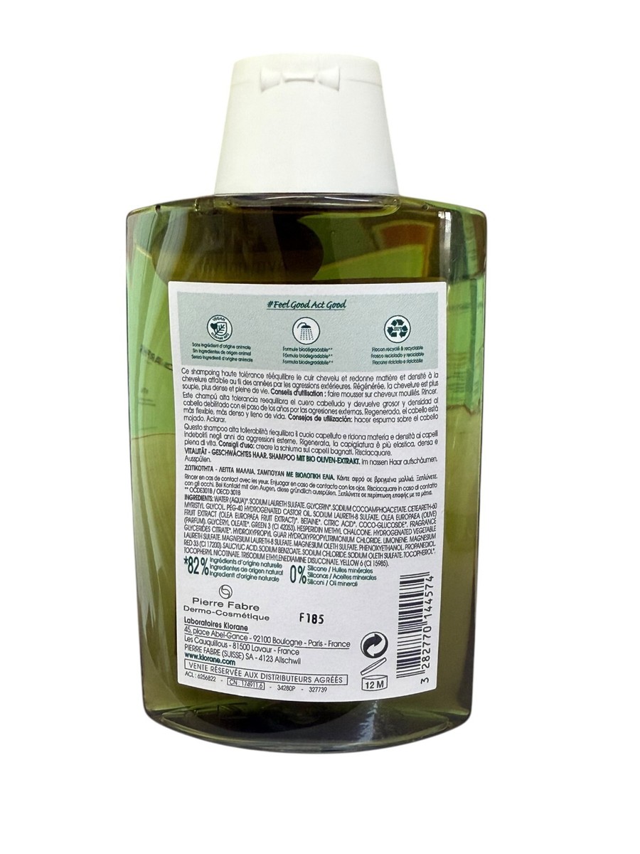 Klorane Vitality Shampoo with Organic Olive for Age-Weakened Hair, 200ml |  eBay