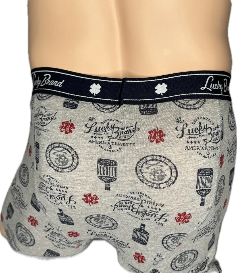 Calzoncillo boxer elástico Lucky Brand para hombre ALGODÓN TALLA M ropa interior SIN ETIQUETAS Foto 3 de 3