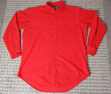VTG Ralph Lauren Polo Country Shirt Mens Medium Red Long Sleeve 100 Cotton Soft