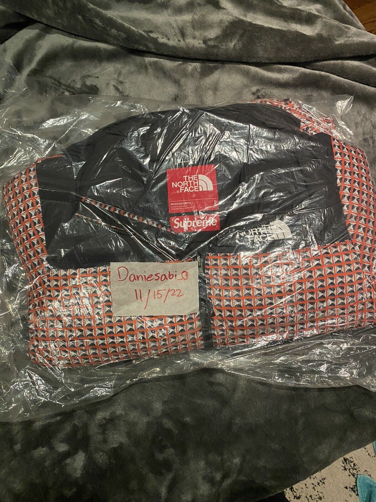 Supreme x The North Face Studded Nuptse Jacket Red Size Small