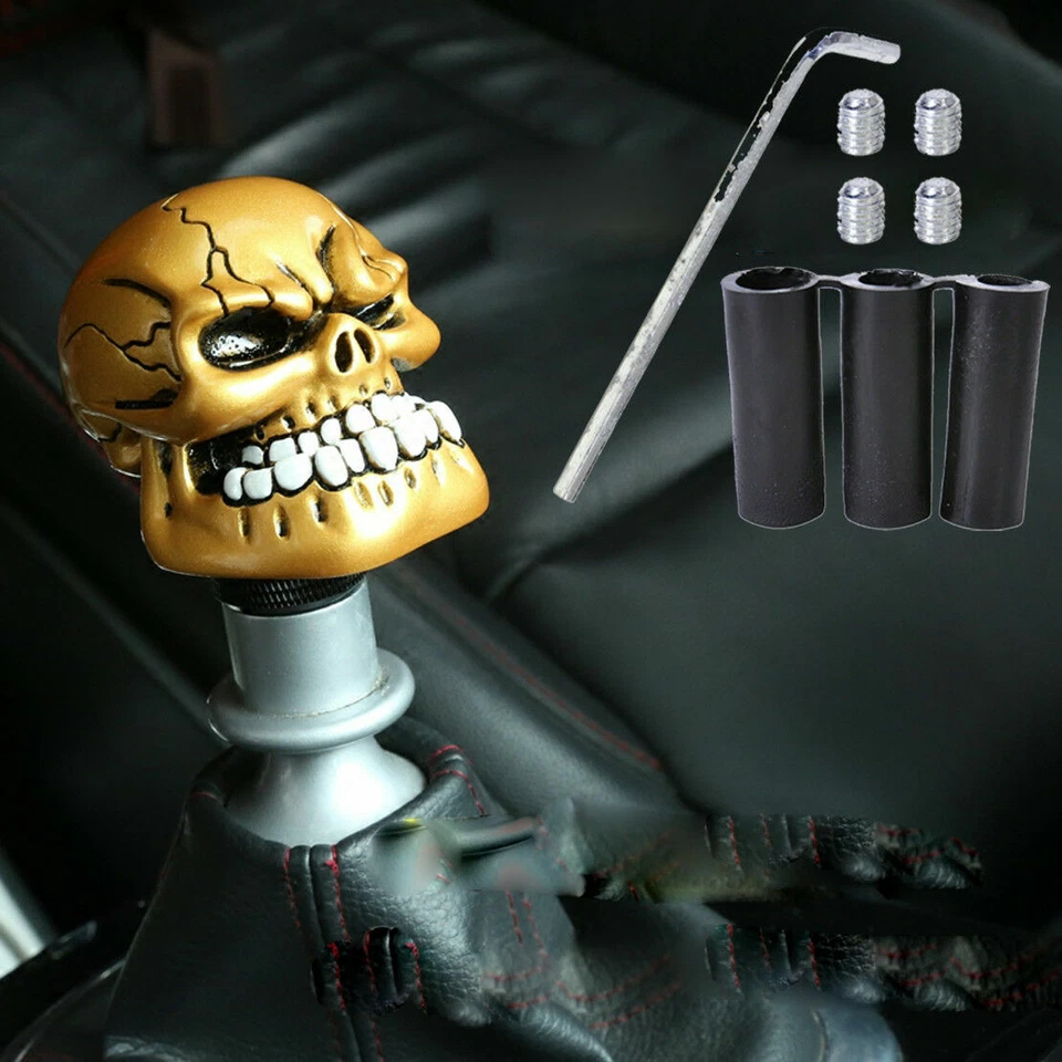 Universal Manual Stick Operation Car Gear Shift Knob Lever Resin Skull - Image 4 of 4