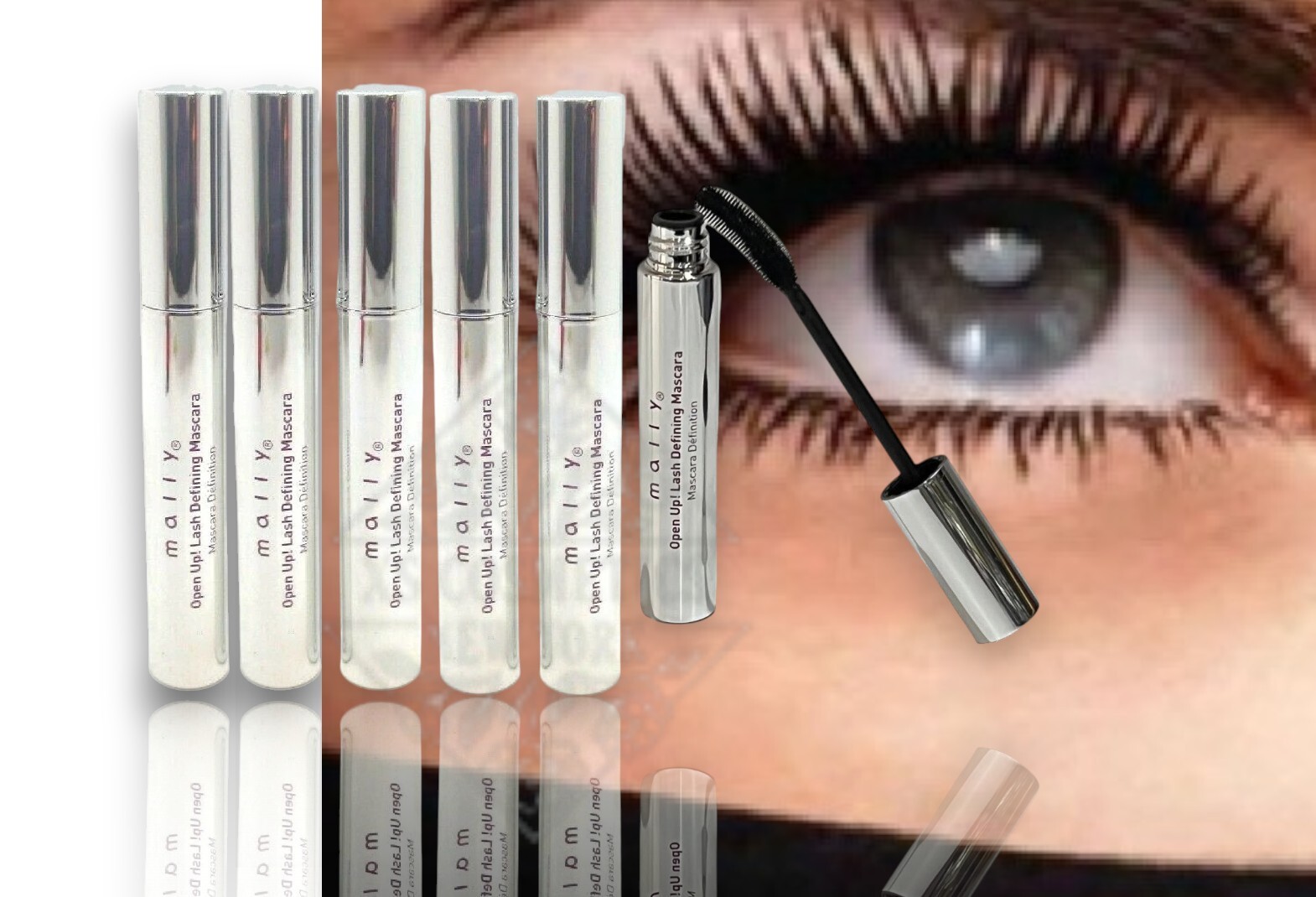6 X MALLY Open Up Lash Defining Mascara 10g- NEW - LOT OF SIX 5790₽