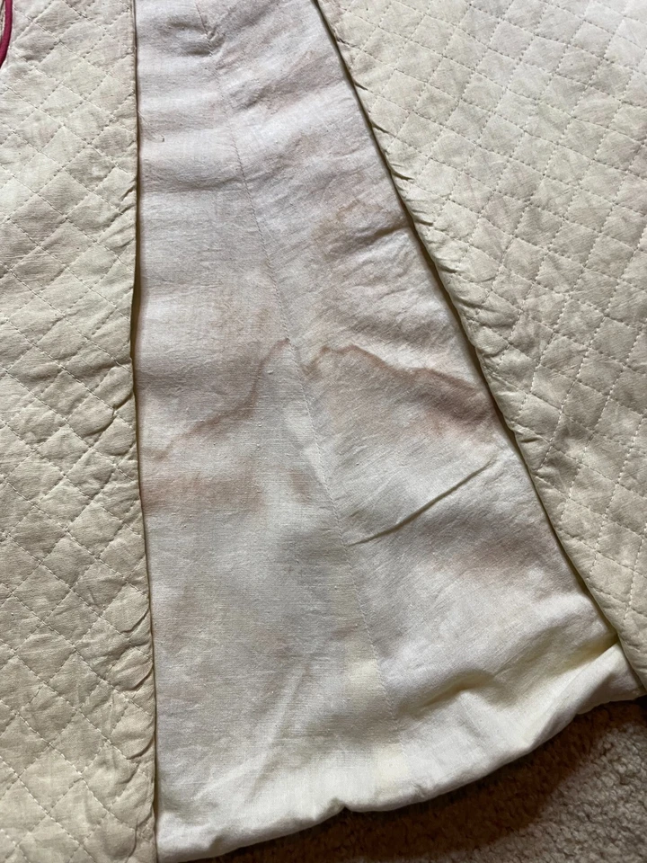 Bata de baño mediana acolchada vintage de mediados de siglo de los años 40 y 50 Foto 4 de 4