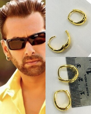 Salman Khan Bali - 18k vergoldete Ohrringe Huggie Bollywood Stern Bhai Sallu