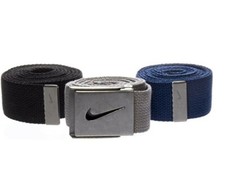 Nike Men Golf Web Belt 3 Pack Black Gray Blue 1789