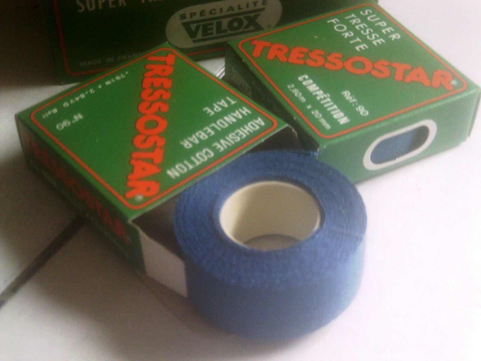 NOS 2 ROLLS BLUE TRESSOSTAR CLOTH HANDLE BAR TAPE
