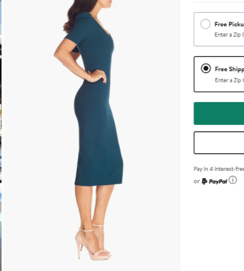 ruth asymmetrical neck midi dress dress the population Dress The Population Ruth Asymmetrical Neck Midi Dress In Black