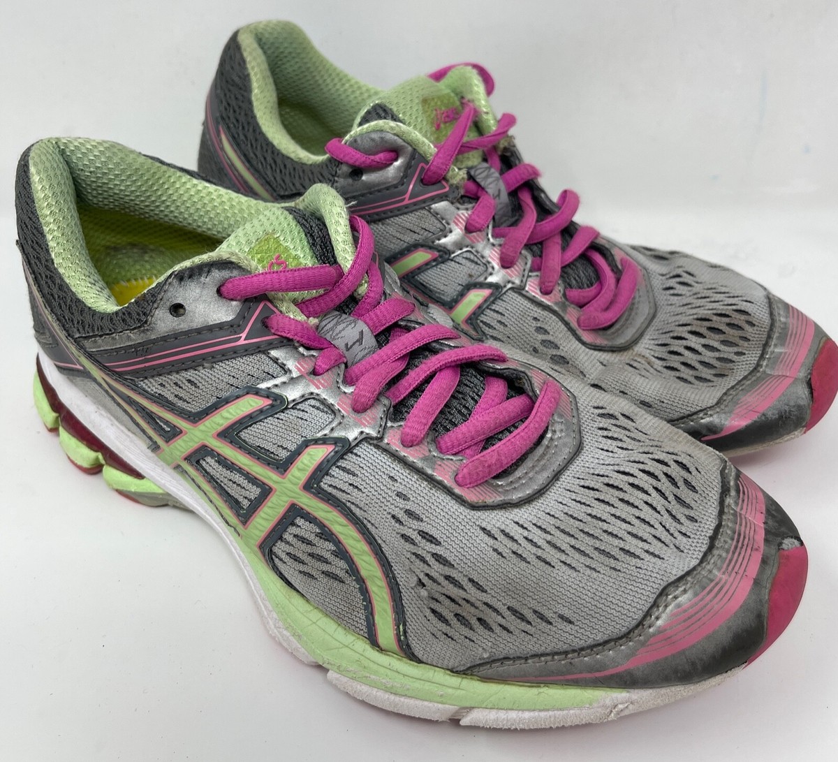 ASICS Women GT-1000 Running Cross Training GRAY GREEN T5A8N D
