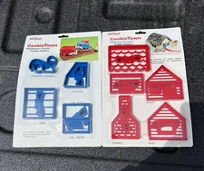 NOS Lot of 2 Cookie Cutter Sets Gingerbread House & Delivery Truck 3D Hutzler
