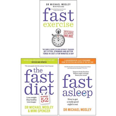 Michael Mosley 3 Books Collection Set (Fast Exercise, The Fast Diet, Fast Asleep