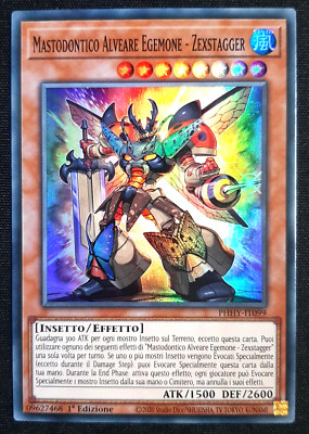 MASTODONTICO BIENENSTOCK EGEMONE ZEXSTAGGER Super Rare auf Italienisch PHHY-IT099 YUGIOH