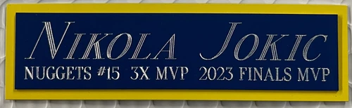 NIKOLA JOKIC DENVER NUGGETS NAMEPLATE FOR AUTOGRAPHED SIGNED BASKETBALL JERSEY