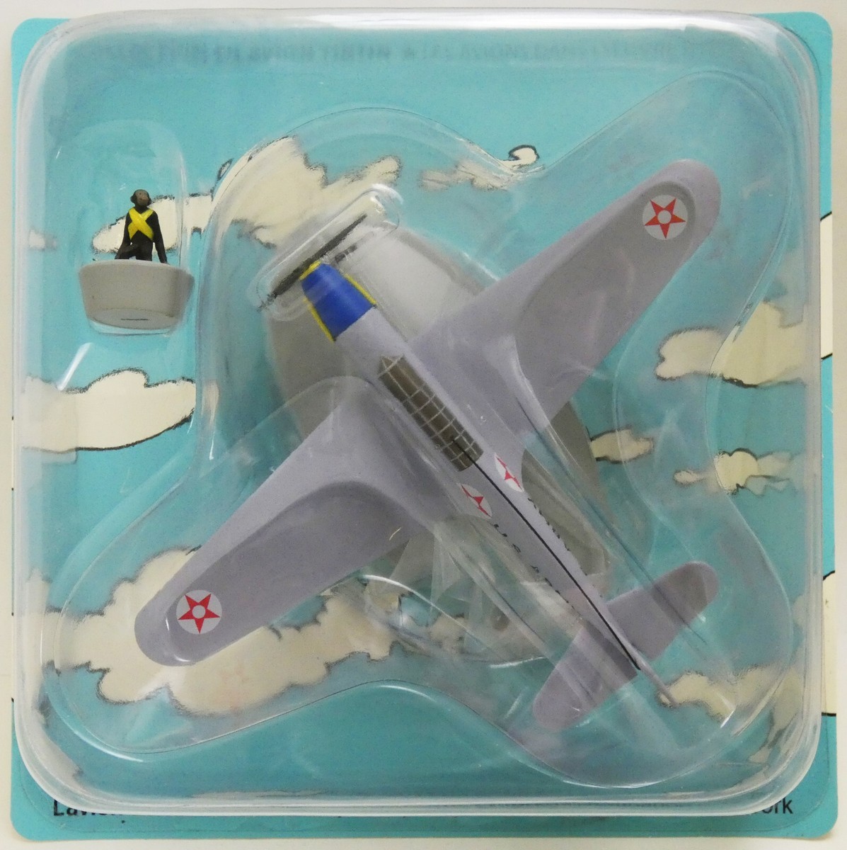 Miniature Avion Tintin - L'avion De Chasse Américain Destination New-York - Hachette 1/100