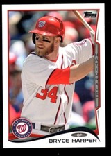 BRYCE HARPER WASHINGTON NATIONALS MINT 3RD YEAR CARD GLOSSY SP 2014 TOPPS #100