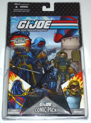 G.I.JOE 2008 COBRA COMMANDER VS TRIPWIRE COMIC 2-PACK MOC NEU OVP COBRA GI JOE