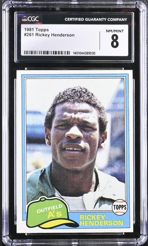 1981 Topps Rickey Henderson #261 CGC 8 NM-MT