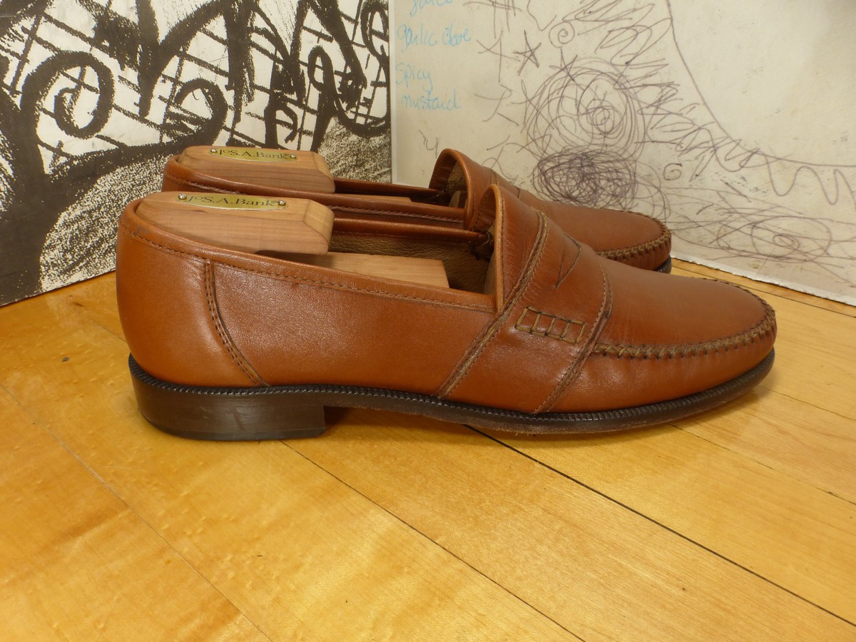Alfani Brown Leather Loafers Sz 9.5D Flexible construction  display picture 1