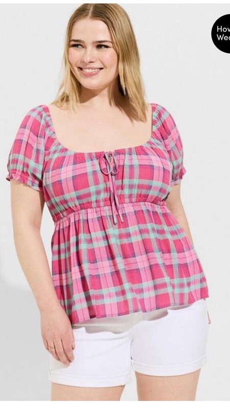 Torrid Babydoll Washable Crinkle Gauze Tie Babydoll Tank Top Size 0