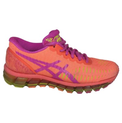 ASICS T5J6N Womens Gel Quantum 360 Running Shoes Size 6.5 Purple Orange Yellow