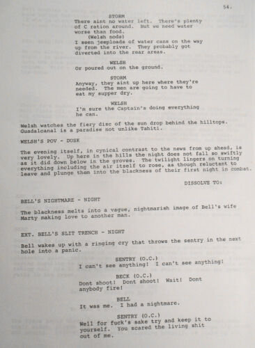 Terrence Malick - Scénario de la ligne rouge mince - Première draft 1989. Très rare - Photo 10 sur 18