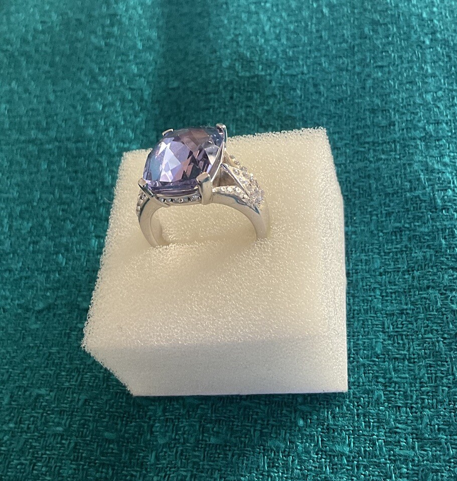 Statement  Sterling Silver And Amethyst Ring - image 4