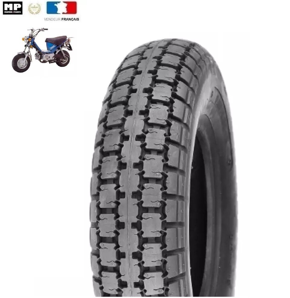 Pneu Chappy LB50 pneumatique de rechange 3.50-4.00 8 pouces noir