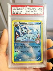 Pokemon Card 2012 PSA 9 Vaporeon STAFF Regional Championship Holo Promo 25/108