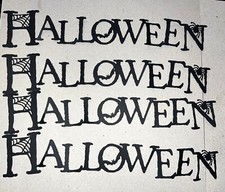  4 LRG. HALLOWEEN BORDER cardstock paper die cut embellishments