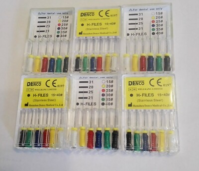 4pack hohe Qualität Edelstahl K-File / H-File Handgebrauch, L=25mm, 6# -40#, CE